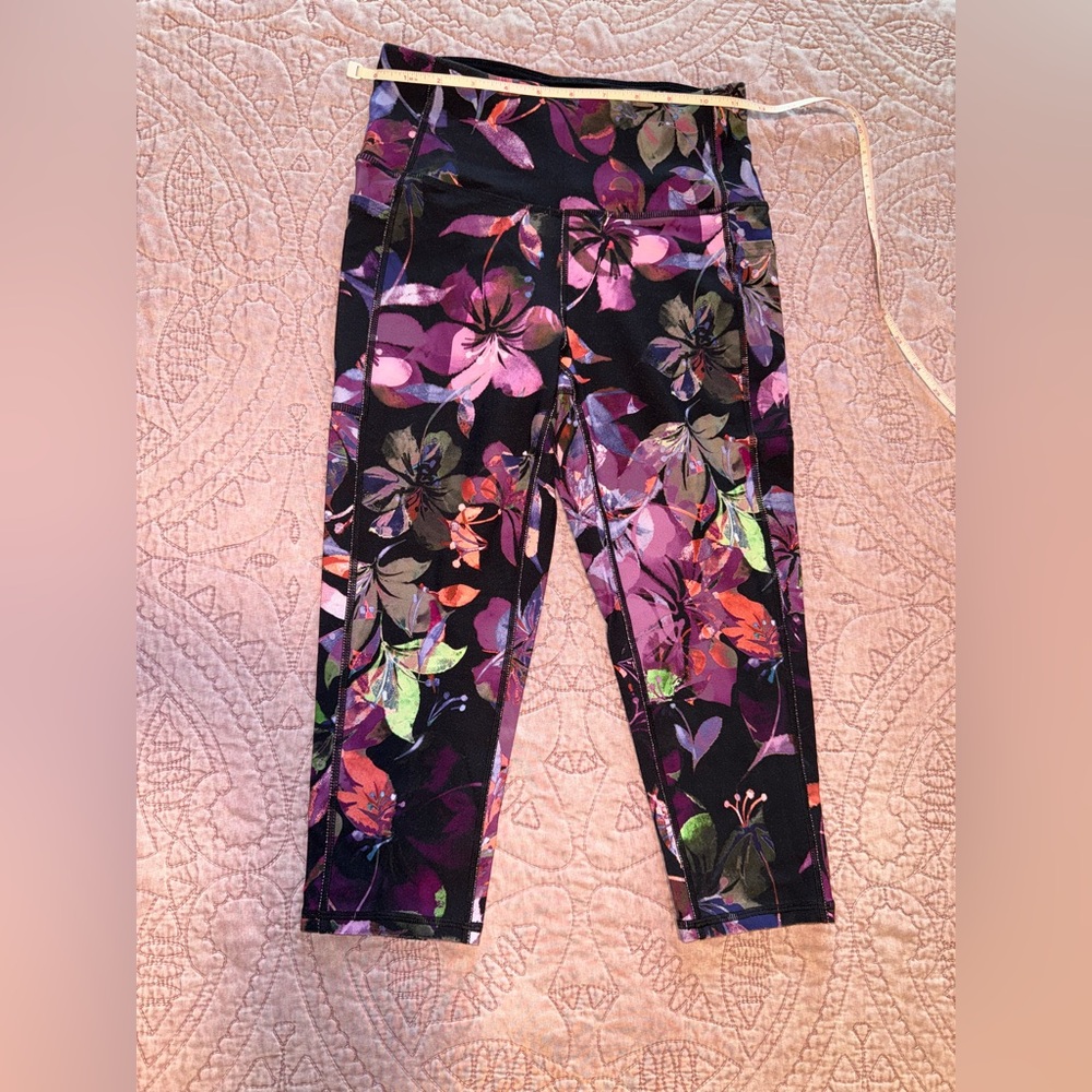 Skechers Leggings - Purple and Black Floral